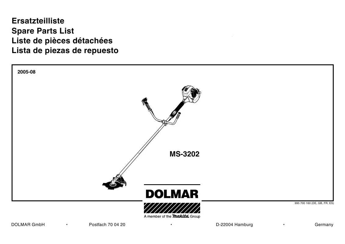 Mode d'emploi DOLMAR MS-3202
