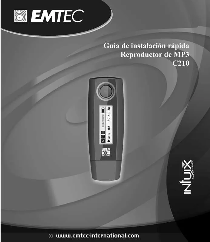Mode d'emploi EMTEC MP3 PLAYER C210
