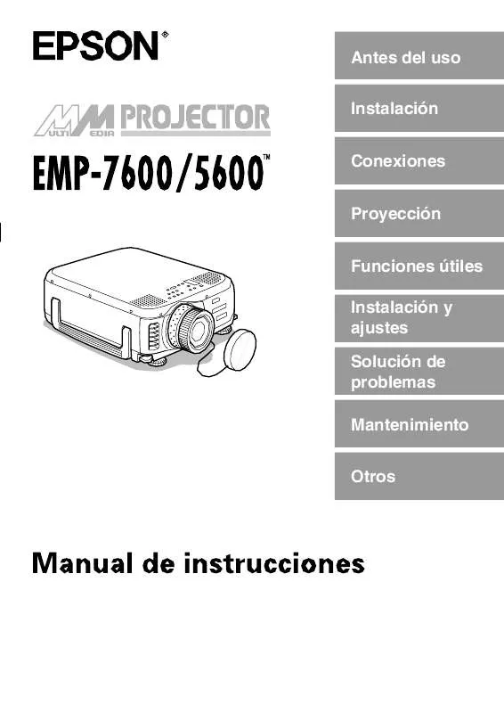 Mode d'emploi EPSON EMP-7600