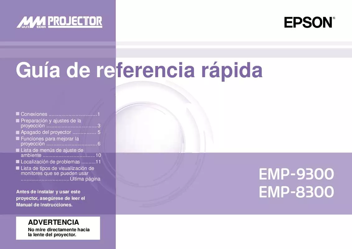 Mode d'emploi EPSON EMP-9300NL