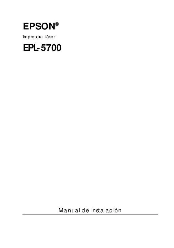 Mode d'emploi EPSON EPL-5700
