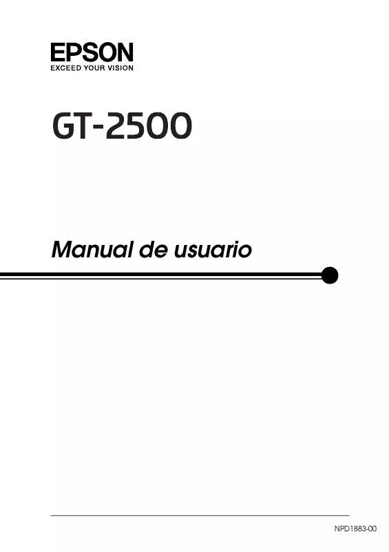 Mode d'emploi EPSON GT-2500+