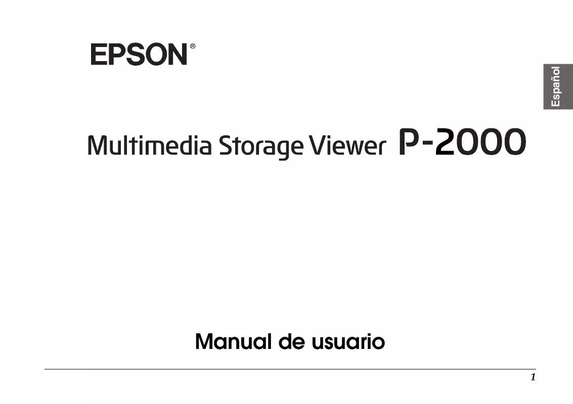Mode d'emploi EPSON P-2000
