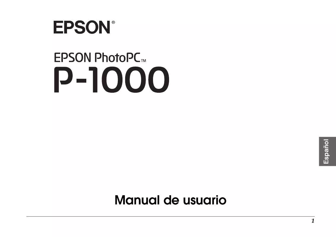 Mode d'emploi EPSON PHOTOPC P-1000