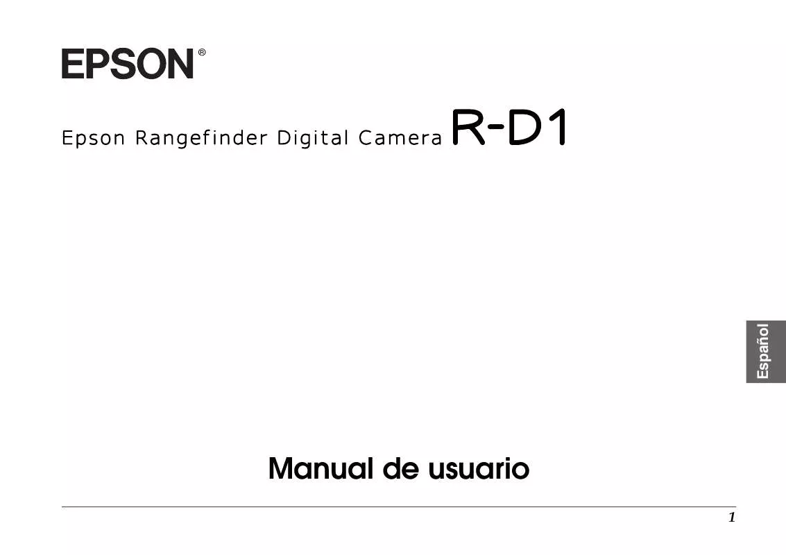 Mode d'emploi EPSON R-D1