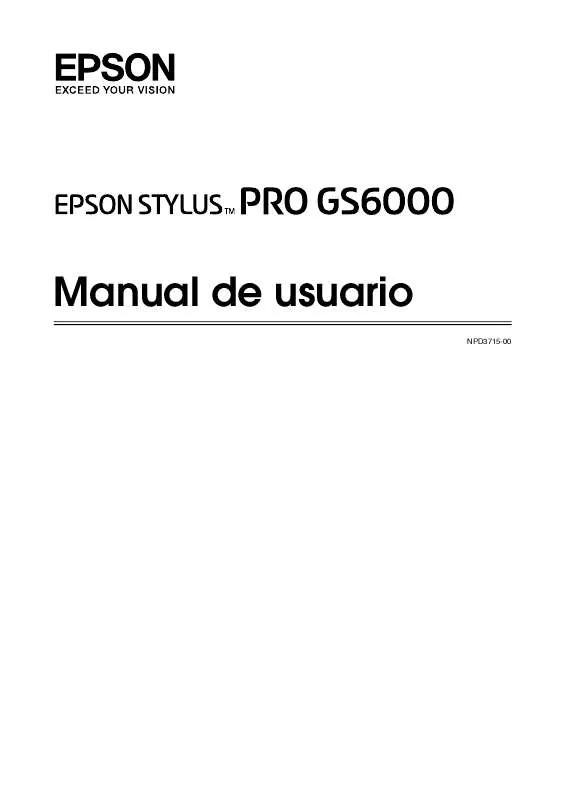 Mode d'emploi EPSON STYLUS PRO GS6000