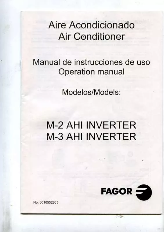 Mode d'emploi FAGOR M-3 AHI INVERTER