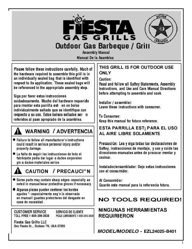 Mode d'emploi FIESTA EZL24025-B401