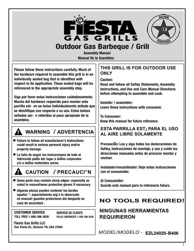 Mode d'emploi FIESTA EZL24025-B406