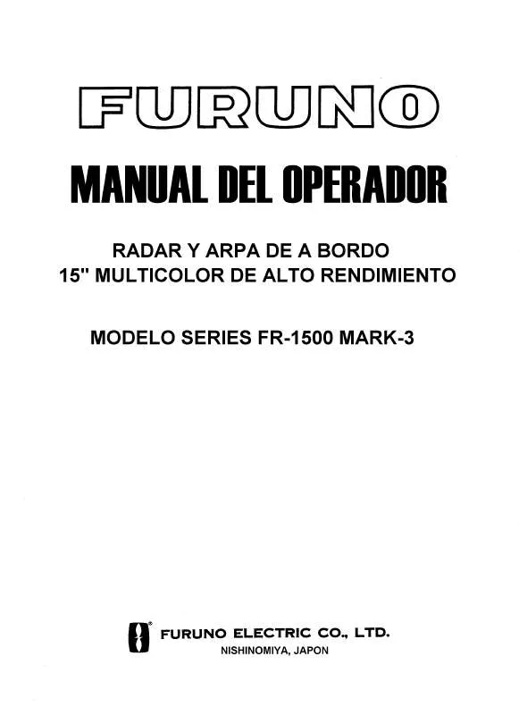 Mode d'emploi FURUNO FR-1500 MARK-3