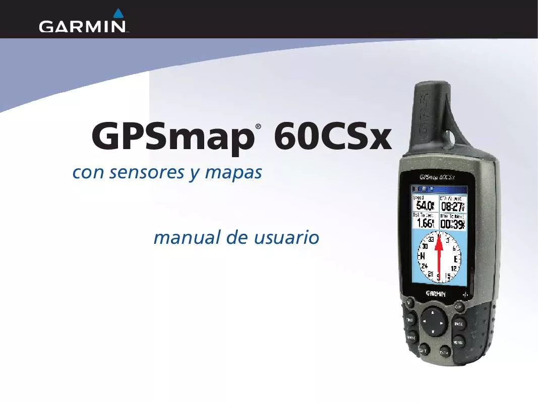 Mode d'emploi GARMIN GPSMAP 60CSX