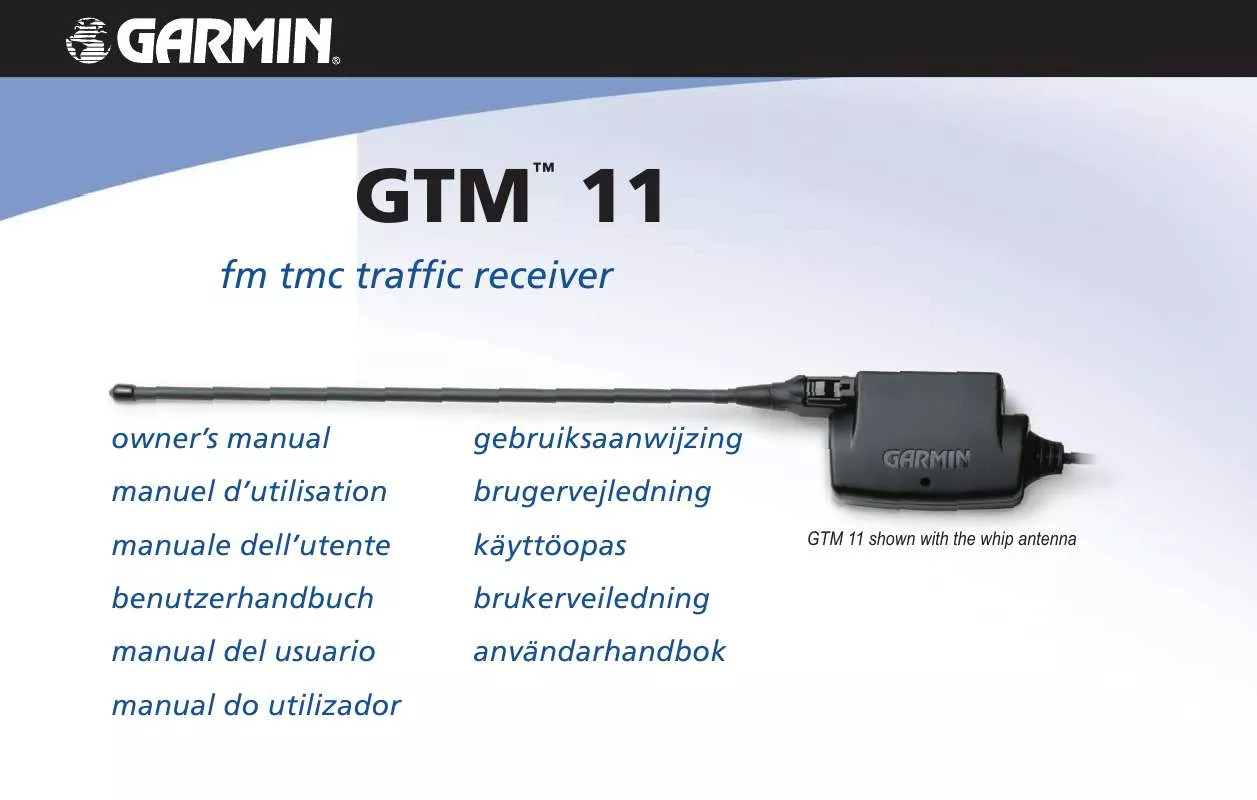 Mode d'emploi GARMIN GTM 11