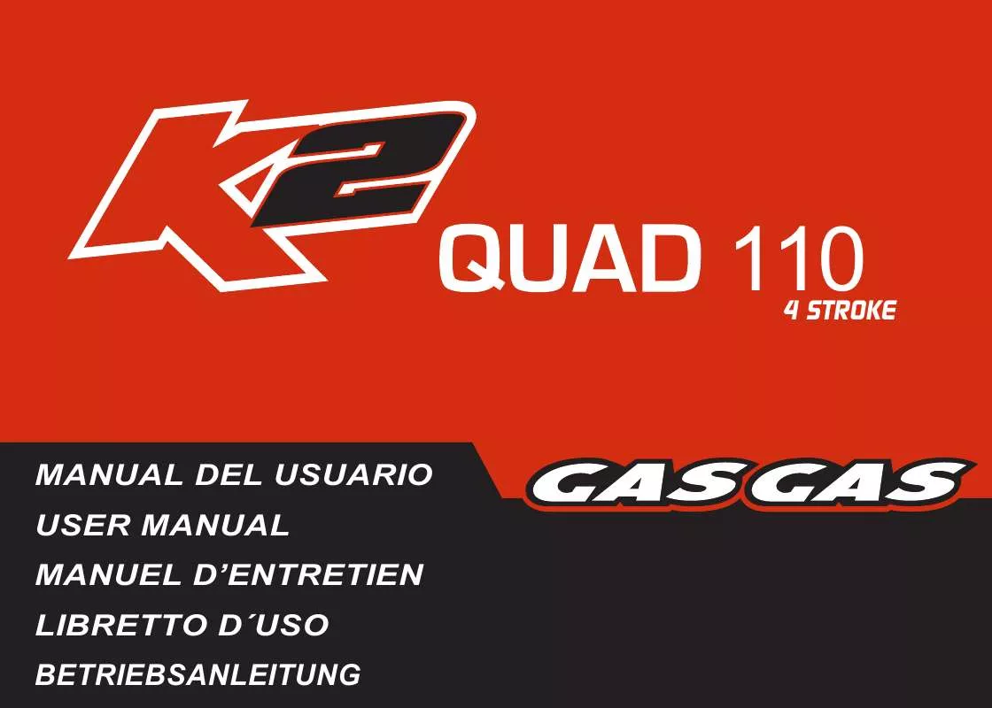 Mode d'emploi GAS GAS K2 QUAD 110