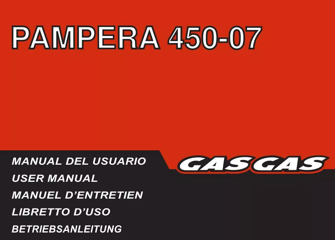 Mode d'emploi GAS GAS PAMPERA 450