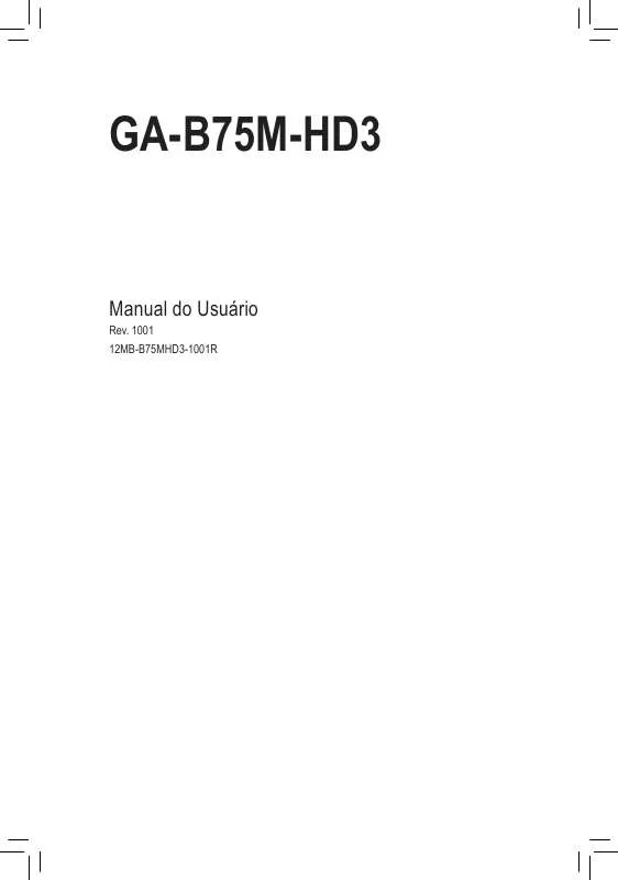 Mode d'emploi GIGABYTE GA-B75M-HD3