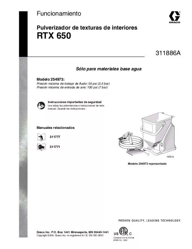 Mode d'emploi GRACO RTX 650