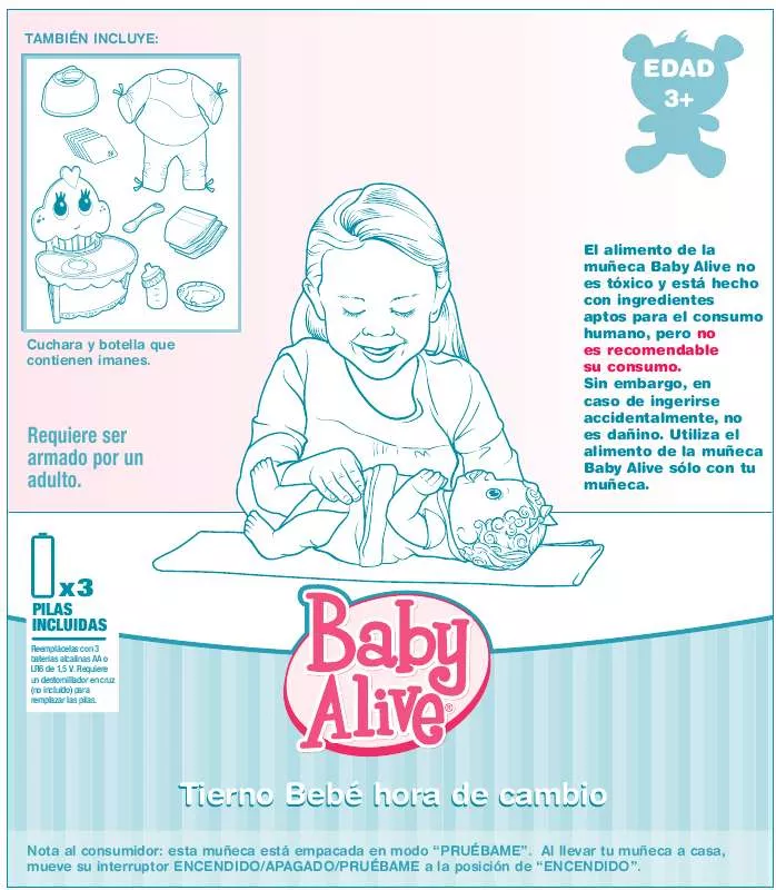 Mode d'emploi HASBRO BABY ALIVE CHANGING TIME BABY WITH CHAIR