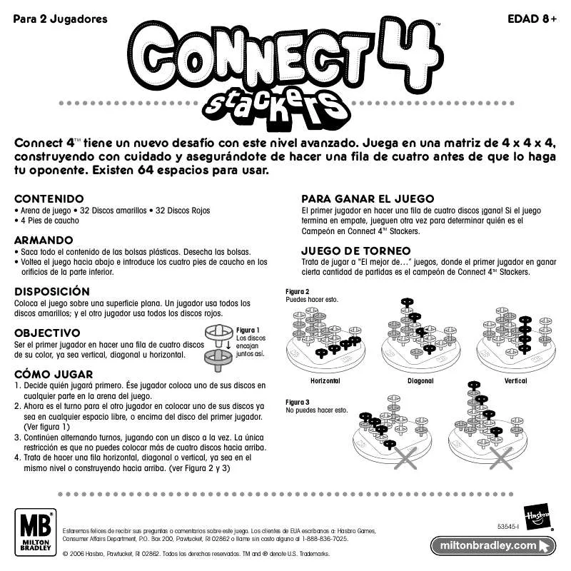 Mode d'emploi HASBRO CONNECT 4 STACKERS