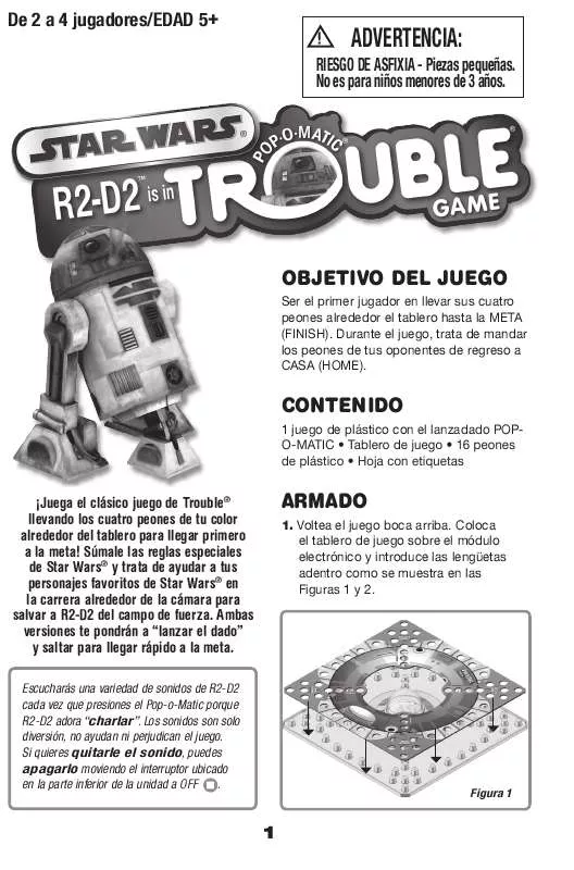 Mode d'emploi HASBRO TROUBLE STAR WARS R2D2 GAME
