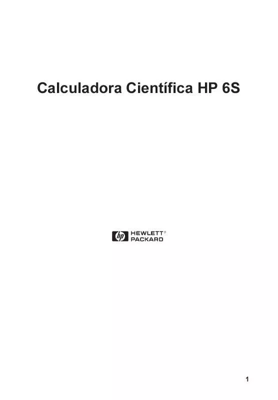 Mode d'emploi HP 6S SCIENTIFIC CALCULATOR