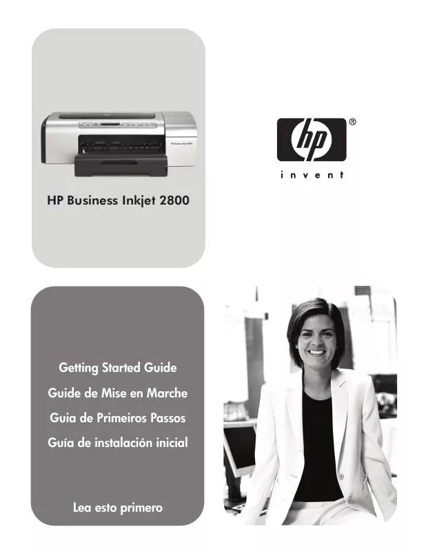 Mode d'emploi HP business inkjet 2800