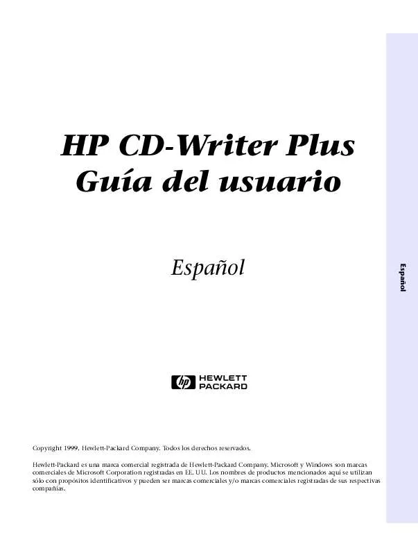 Mode d'emploi HP CD-WRITER 9200