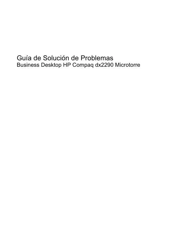 Mode d'emploi HP COMPAQ DX2290 MICROTOWER PC
