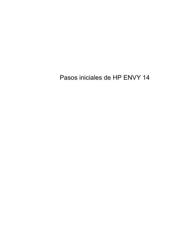 Mode d'emploi HP ENVY 14