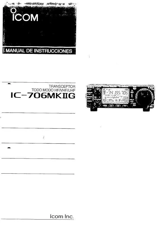 Mode d'emploi ICOM IC-706MKIIG