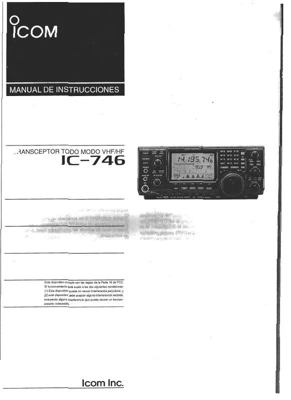 Mode d'emploi ICOM IC-746