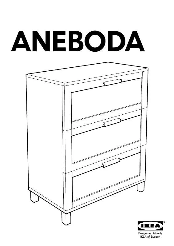 Mode d'emploi IKEA ANEBODA CÓMODA DE 3 CAJONES