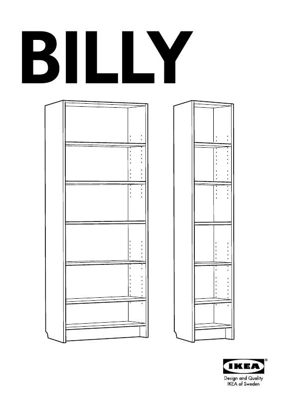 Mode d'emploi IKEA BILLY LIBRERÍA 40X202 Y 80X202