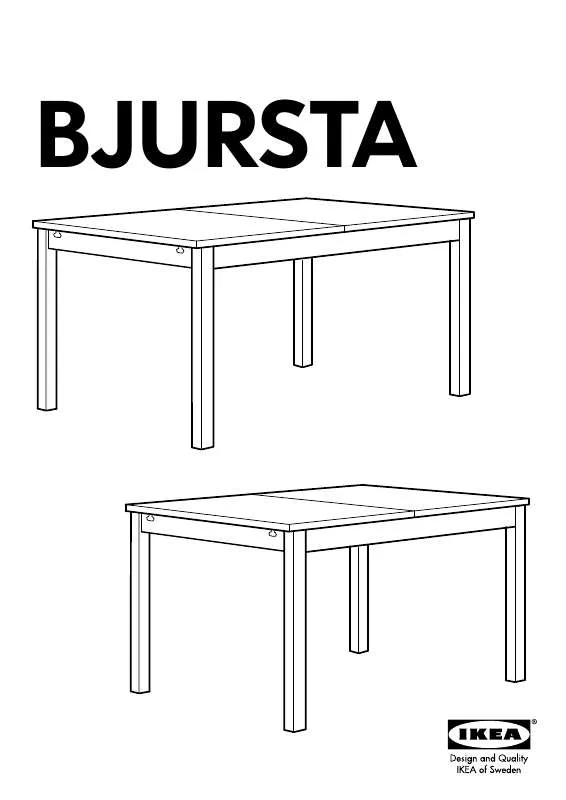 Mode d'emploi IKEA BJURSTA MESA DE COMEDOR 140/180/220X84