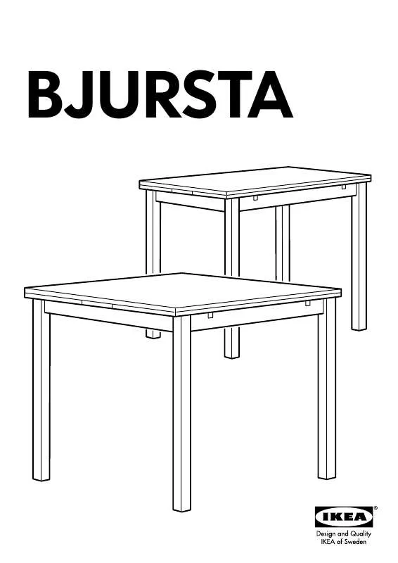 Mode d'emploi IKEA BJURSTA MESA DE COMEDOR 90/129/168X90