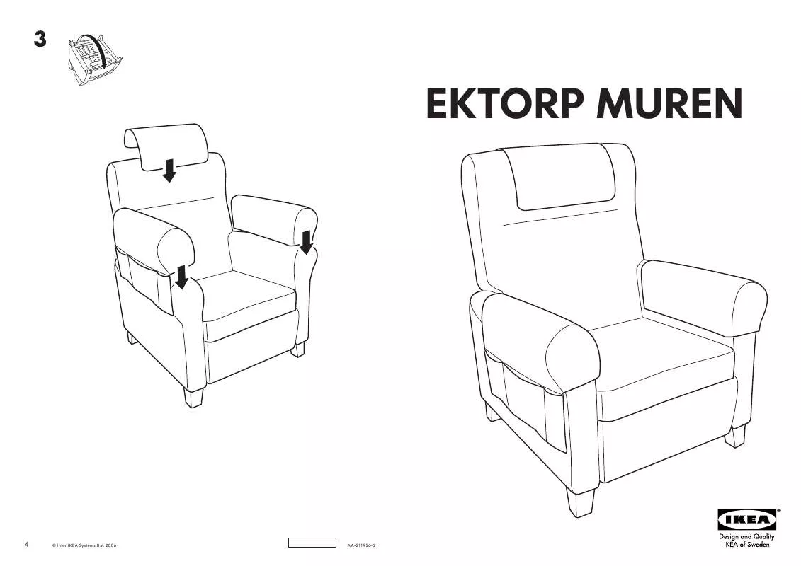 Mode d'emploi IKEA EKTORP MUREN SILLÓN RECLINABLE