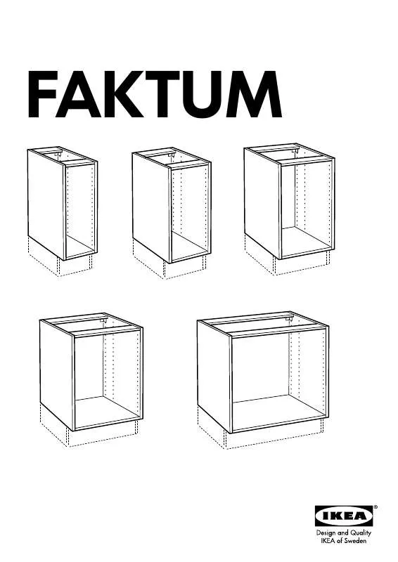 Mode d'emploi IKEA FAKTUM ESTRUCTURA ARMARIO BAJO
