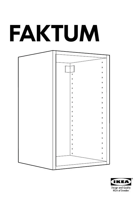 Mode d'emploi IKEA FAKTUM ESTRUCTURA ARMARIO DE PARED