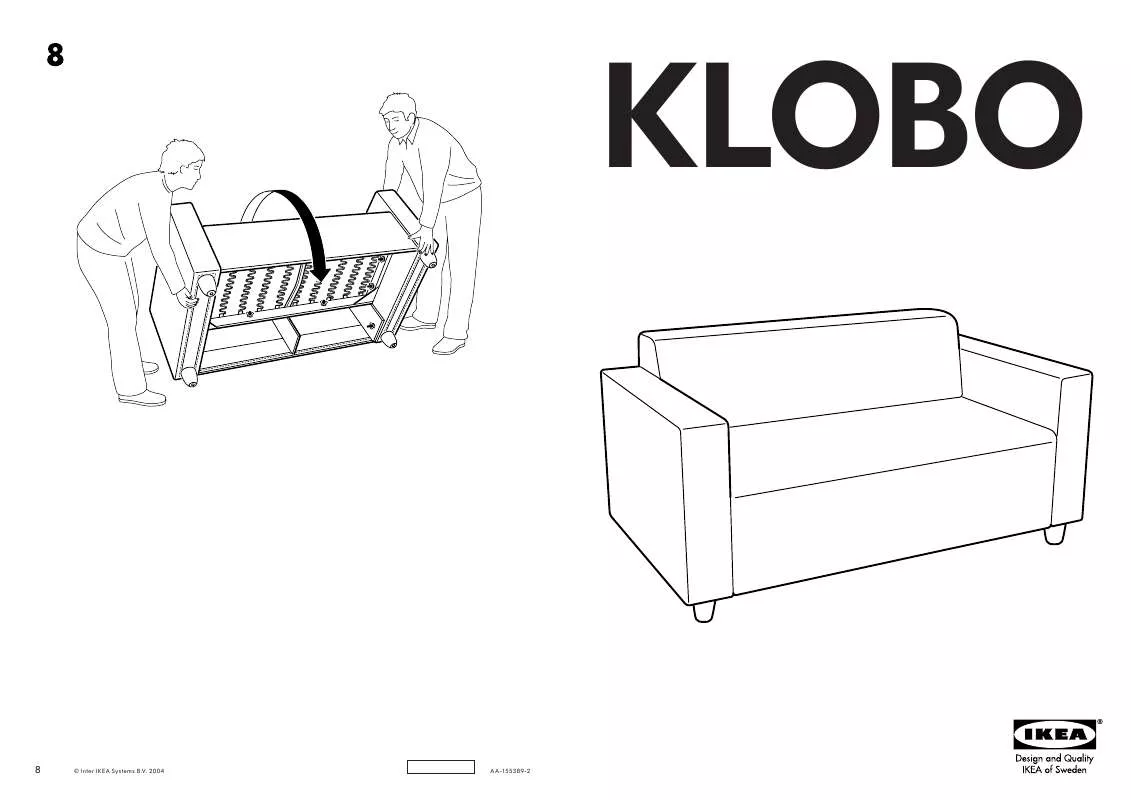 Mode d'emploi IKEA KLOBO SOFÁ 2 PLAZAS