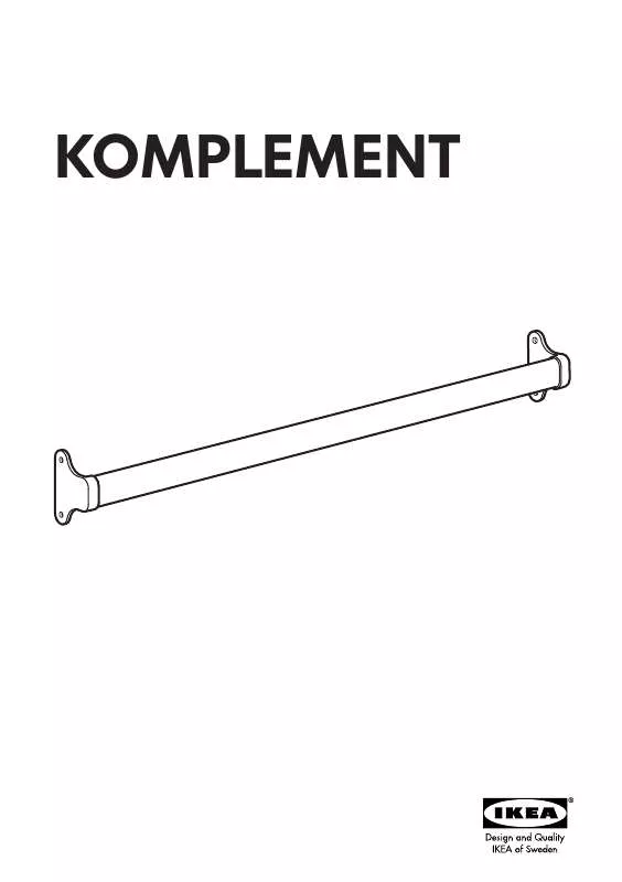 Mode d'emploi IKEA KOMPLEMENT BARRA PARA ARMARIO