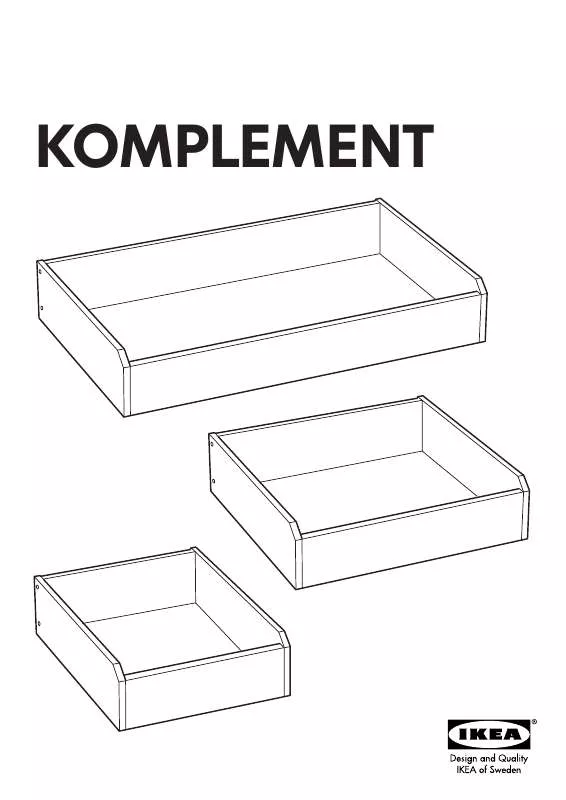 Mode d'emploi IKEA KOMPLEMENT CAJÓN