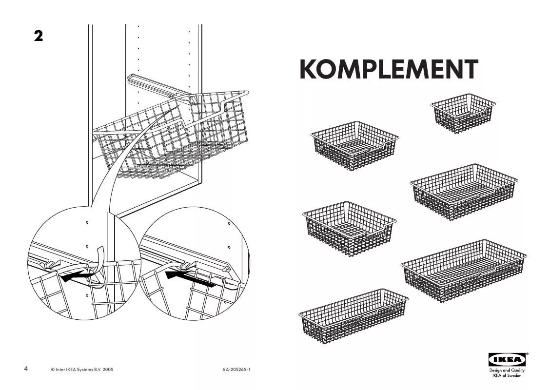 Mode d'emploi IKEA KOMPLEMENT CESTO DE REJILLA