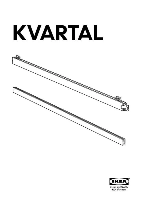 Mode d'emploi IKEA KVARTAL BARRA SUPERIOR E INFERIOR PARA SUJETAR PANELES JAPONESES. 60CM.