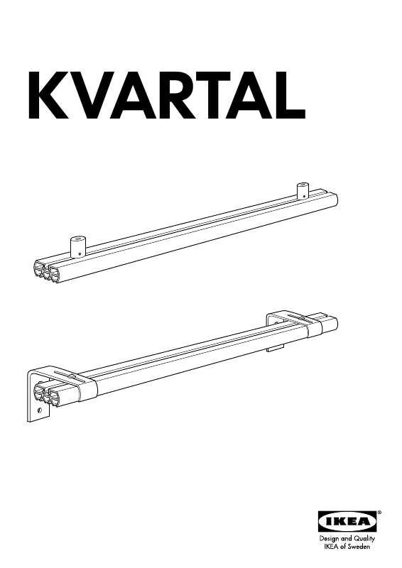 Mode d'emploi IKEA KVARTAL SISTEMA PARA PANELES JAPONESES Y CORTINAS. BARRA 3 RIELES. 140 CM.