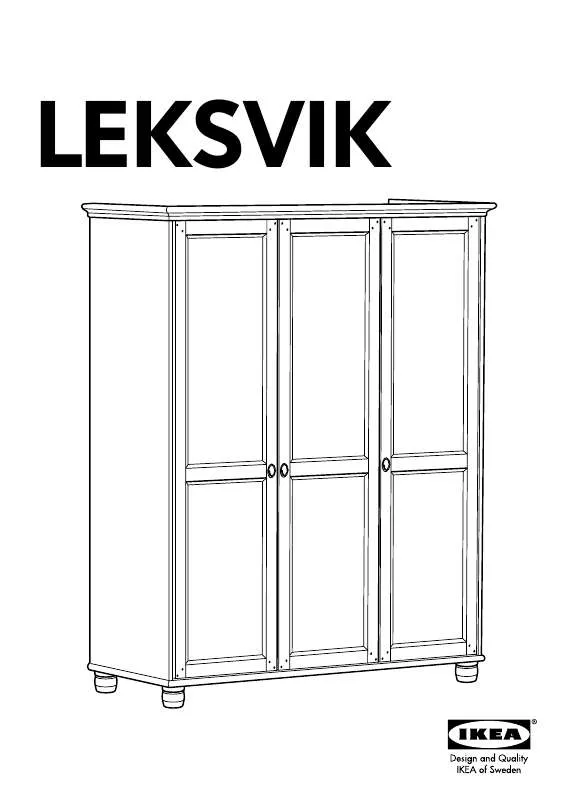 Mode d'emploi IKEA LEKSVIK ARMARIO CON 3 PUERTAS
