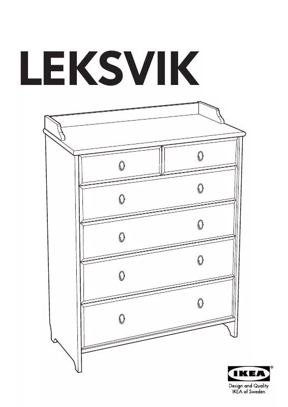 Mode d'emploi IKEA LEKSVIK CÓMODA DE 6 CAJONES