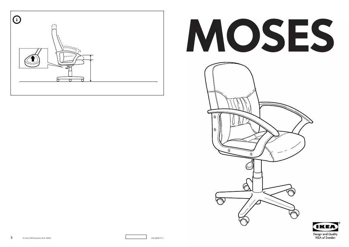 Mode d'emploi IKEA MOSES SILLA GIRATORIA