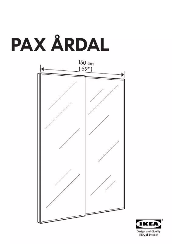 Mode d'emploi IKEA PAX ÅRDAL PUERTAS CORREDERAS, 2 UDS 150