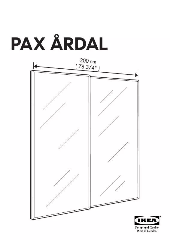 Mode d'emploi IKEA PAX ÅRDAL PUERTAS CORREDERAS, 2 UDS 200
