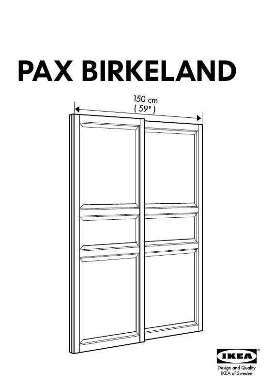 Mode d'emploi IKEA PAX BIRKELAND PUERTAS CORREDERAS, 2 UDS 150