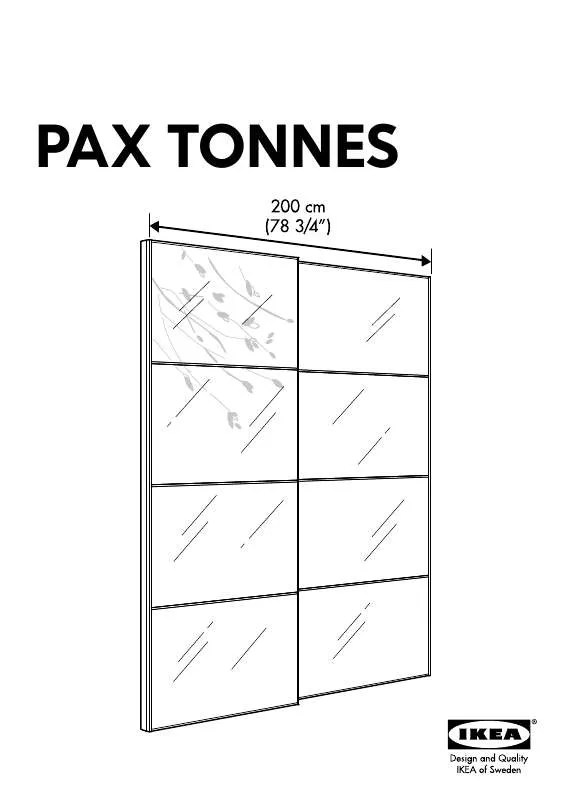 Mode d'emploi IKEA PAX TONNES PUERTAS CORREDERAS, 2 UDS 200